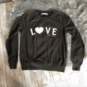 Spiritual gangster crew sweatshirt, sz sm ‘love’